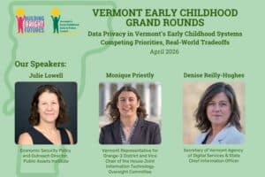 Graphic with headshots of three panelists and text that is repeated in the article below (event title and date, panelists' names and titles)