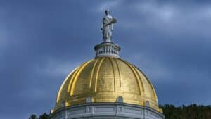 Golden dome of Vermont's State House