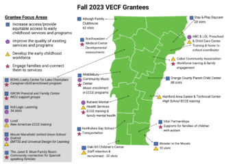Map of Fall 2023 VECF grantees