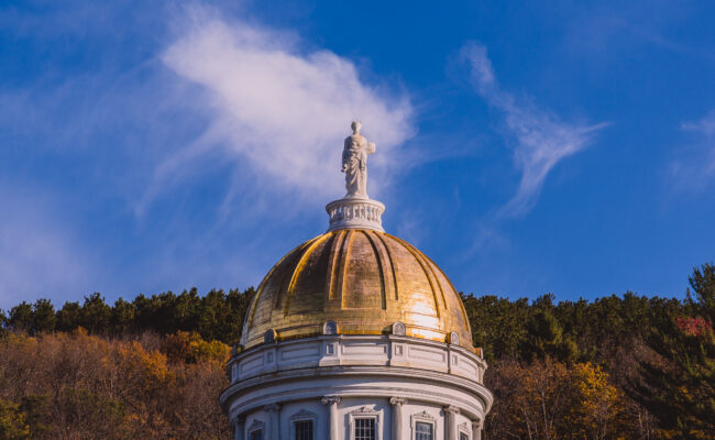 Top of the gold dome of the Montpelier Capitol building by Tony Webster Flickr Creative Commons